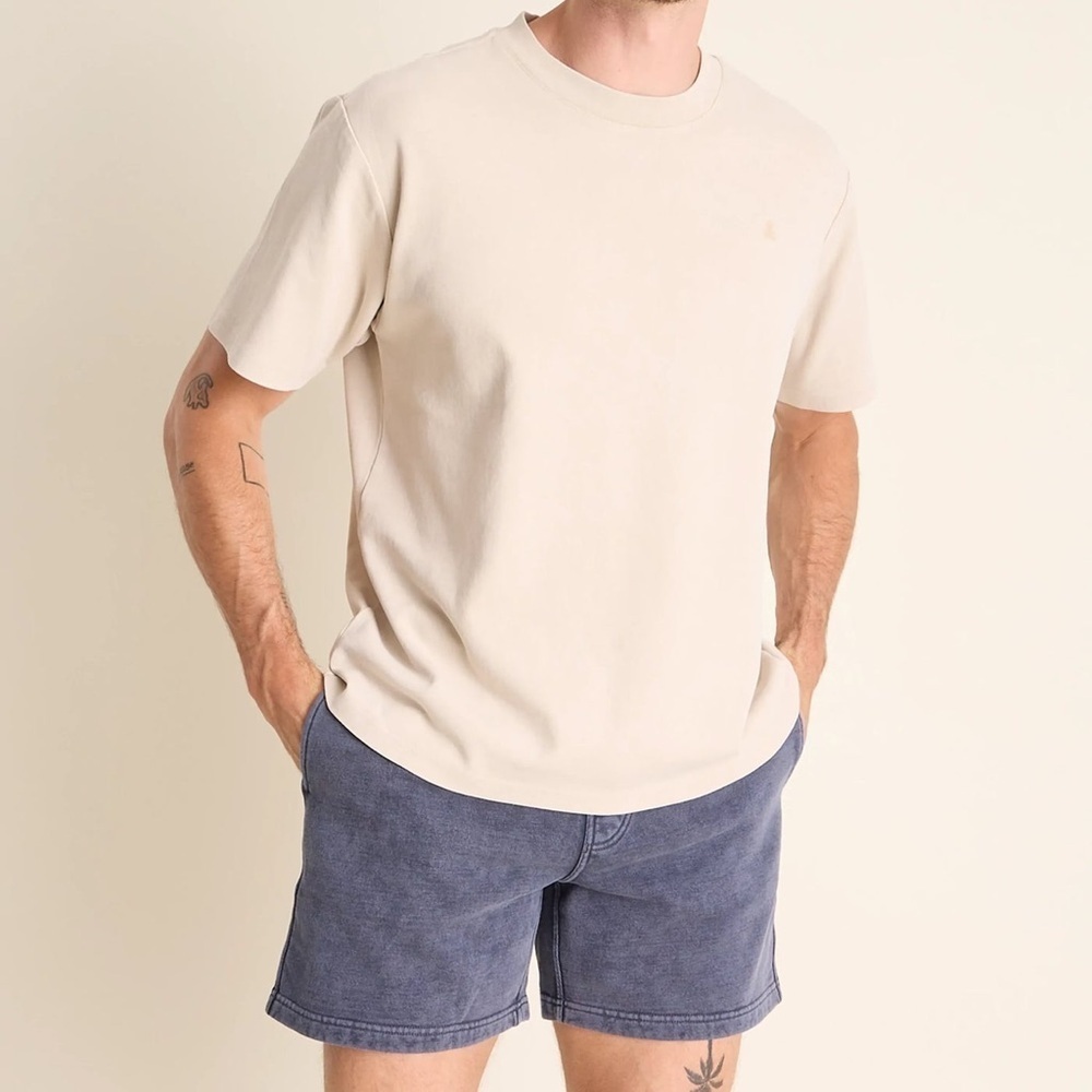 NWT Chubbies Men’s The Dust Devil Oversized Tee in Washed Beige in size M